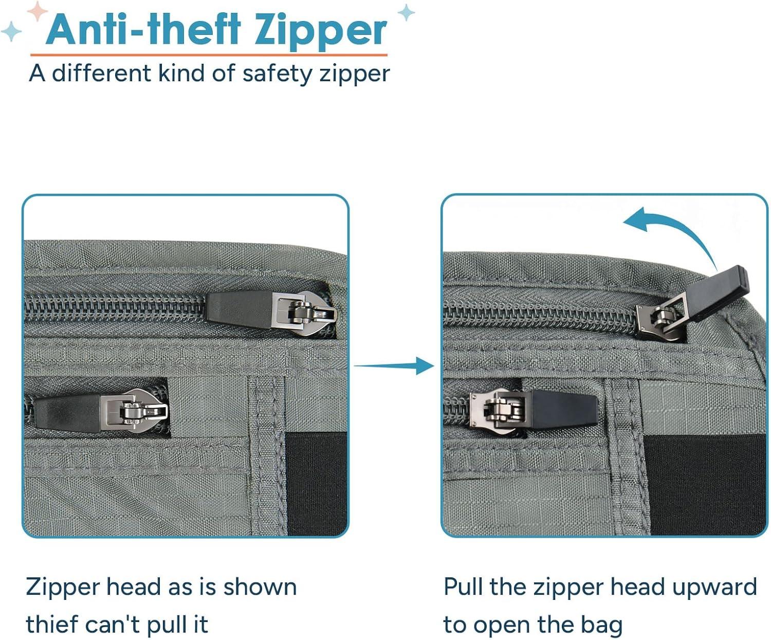 imagetravel inspira Travel Money Belt with Slim AntiTheft RFID Blocking Passport Holder for Travel Concealed under Clothes for Ultimate Protection of Credit Cards Cash Passport ampamp Documents BlackGrey