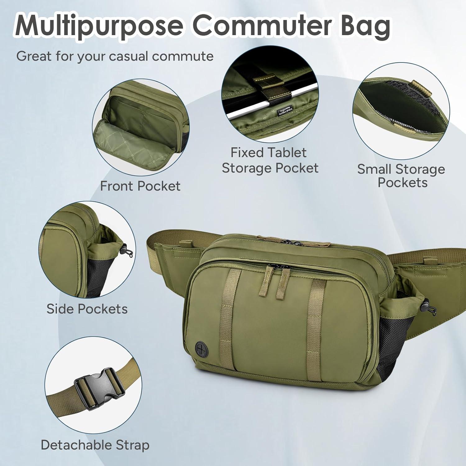 imagetravel inspira waist Pack Bag Fanny Pack for MenampampWomen Hip Bum Bag with Adjustable Strap for Outdoors GreyGreen