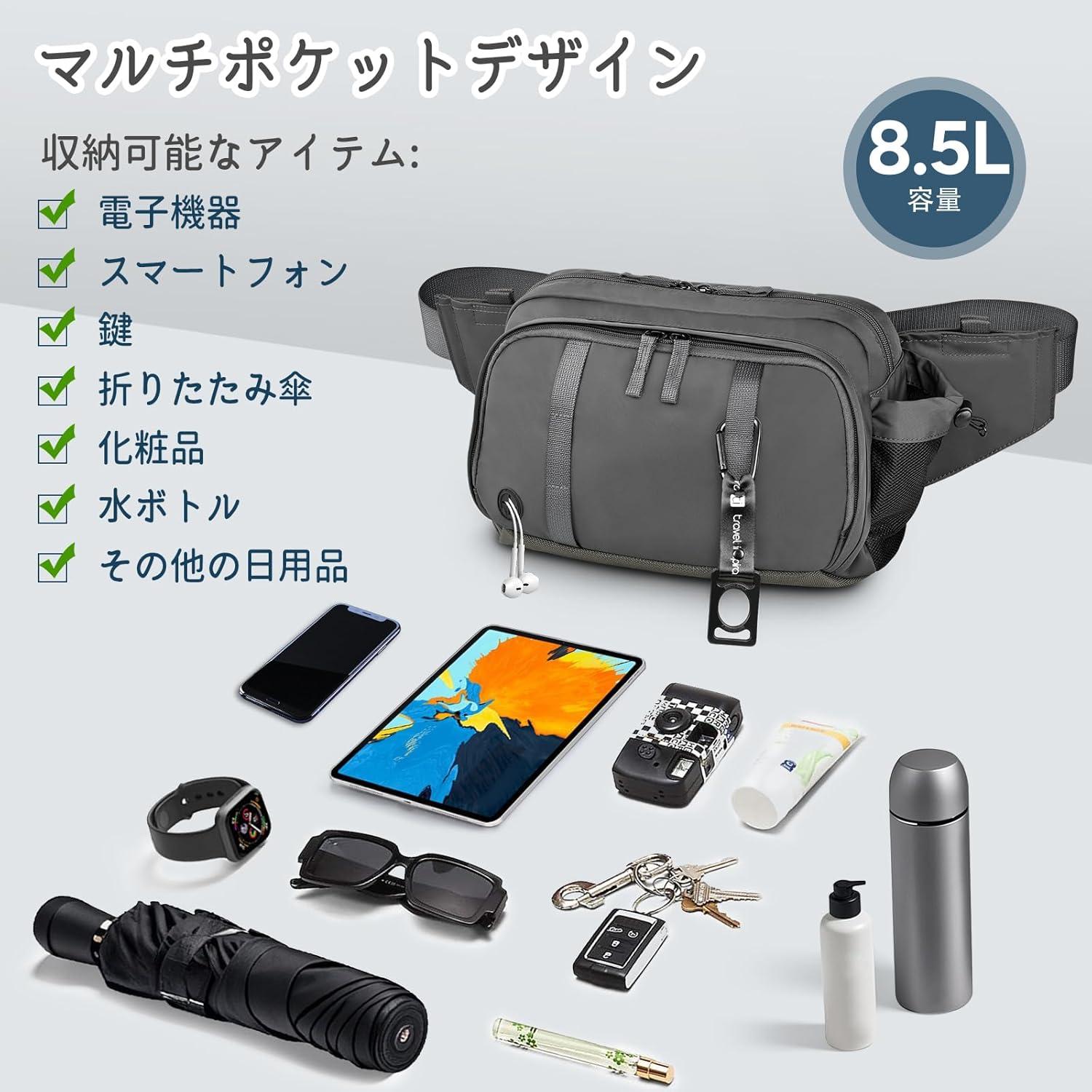 imagetravel inspira waist Pack Bag Fanny Pack for MenampampWomen Hip Bum Bag with Adjustable Strap for Outdoors GreyGrey
