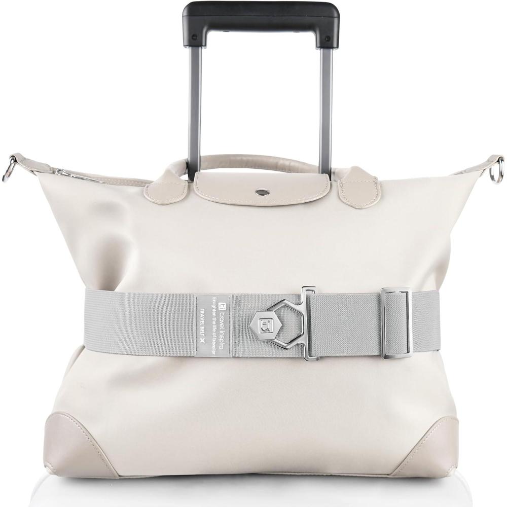imageTravel Inspira Magnetic QuickRelease Travel Belt for Luggage Strap  HandsFree Lightens Load Secures Multiple Bags Adjustable ampamp Lightweight for Effortless TravelGrey03
