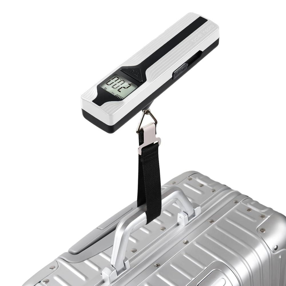 imagetravel inspira Luggage Scale BatteryFree Travel Essentials Portable Handheld Digital Suitcase Weight Scale for for Travel Accessories 110lbs50kg Dark BlueWhiteLarge Handle