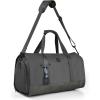 imageConvertible Garment Bag 2in1 Carry On Garment Duffle Weekender 45L with Extended Shoe Compartment Waterproof Nylon Hanging Hook for Travel Business Men Army GreenGrey