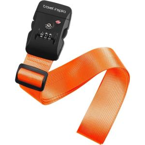 imageTravel Inspira Luggage Straps for Suitcases with TSA Lock Protect Your Luggage AntiBurst High Visibility Color Easy to Identify Luggage Adjustable Heavy Duty Belt for 2032 Inch SuitcasesOrange
