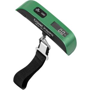 imagetravel inspira Luggage Scale Portable Digital Hanging Baggage Scale for Travel Suitcase Weight Scale with Rubber Paint 110 Pounds Battery IncludedGreen