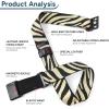 imageTravel Inspira Magnetic QuickRelease Travel Belt for Luggage Strap  HandsFree Lightens Load Secures Multiple Bags Adjustable ampamp Lightweight for Effortless TravelGold Zebra Print