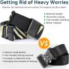 imageTravel Inspira Magnetic QuickRelease Travel Belt for Luggage Strap  HandsFree Lightens Load Secures Multiple Bags Adjustable ampamp Lightweight for Effortless TravelGold Zebra Print