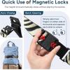 imageTravel Inspira Magnetic QuickRelease Travel Belt for Luggage Strap  HandsFree Lightens Load Secures Multiple Bags Adjustable ampamp Lightweight for Effortless TravelGold Zebra Print