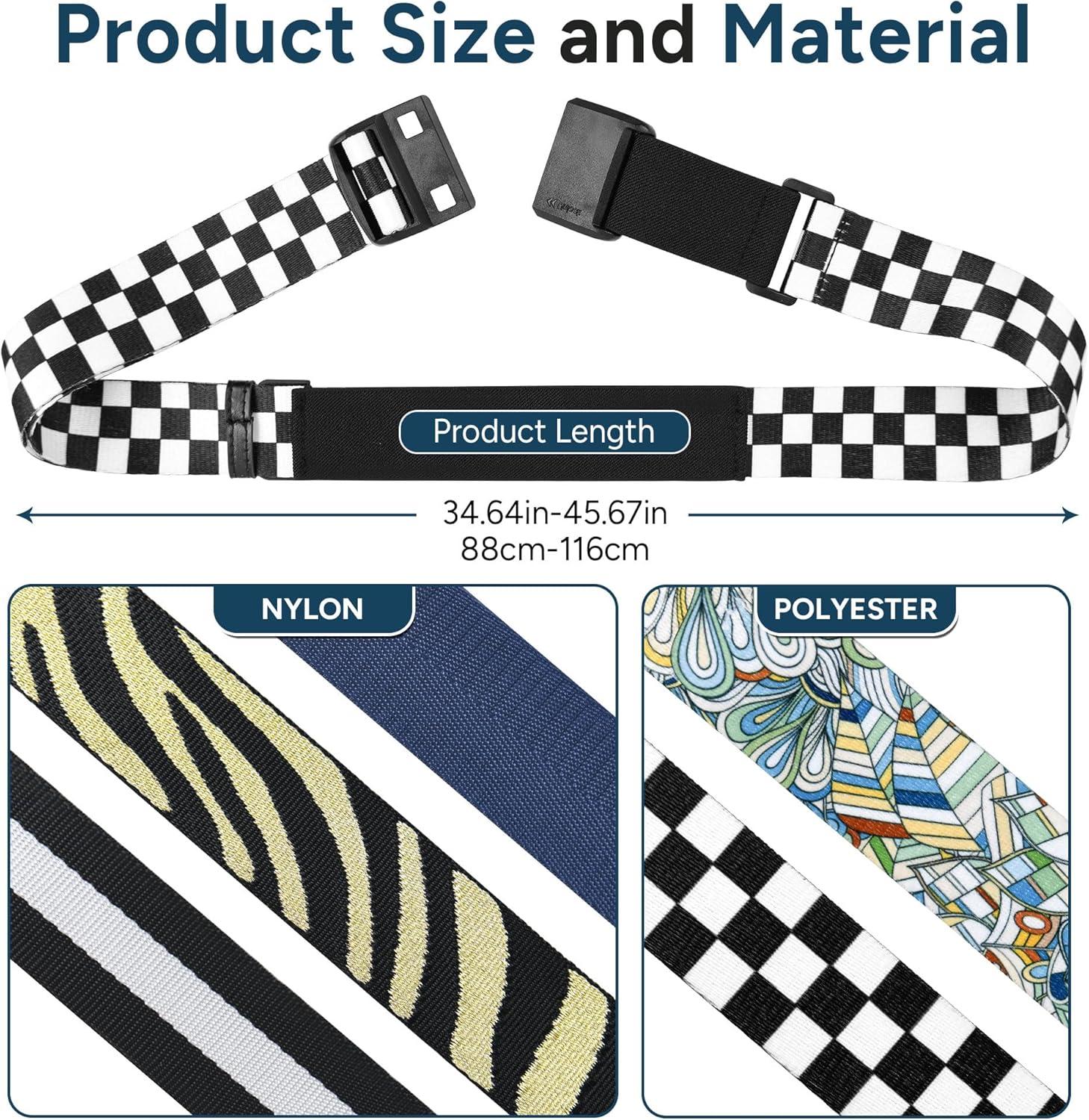 imageTravel Inspira Magnetic QuickRelease Travel Belt for Luggage Strap  HandsFree Lightens Load Secures Multiple Bags Adjustable ampamp Lightweight for Effortless TravelBlack and white checkerboard
