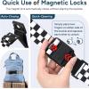 imageTravel Inspira Magnetic QuickRelease Travel Belt for Luggage Strap  HandsFree Lightens Load Secures Multiple Bags Adjustable ampamp Lightweight for Effortless TravelBlack and white checkerboard