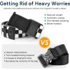 imageTravel Inspira Magnetic QuickRelease Travel Belt for Luggage Strap  HandsFree Lightens Load Secures Multiple Bags Adjustable ampamp Lightweight for Effortless TravelBlack and white checkerboard