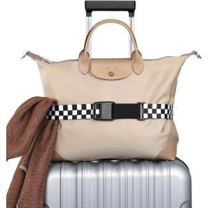 imageTravel Inspira Magnetic QuickRelease Travel Belt for Luggage Strap  HandsFree Lightens Load Secures Multiple Bags Adjustable ampamp Lightweight for Effortless TravelBlack and white checkerboard