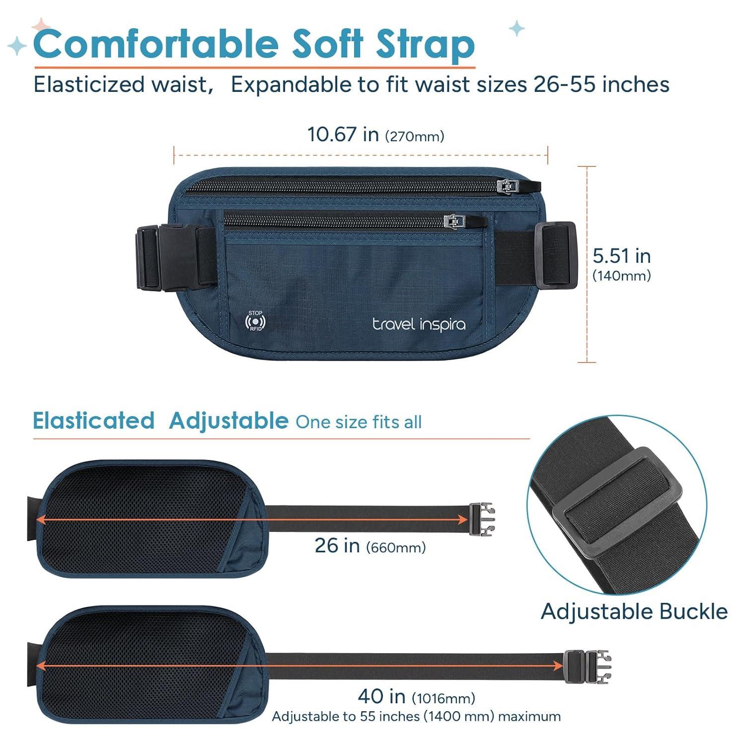 imagetravel inspira Luggage Scale BatteryFree and RFID Blocking Travel Money Belt with AntiThief Zip  Slim Passport Holder