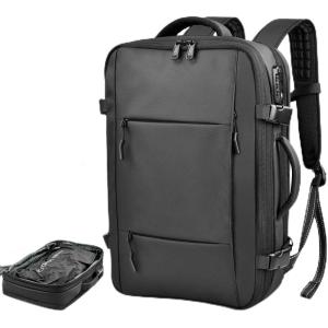 imagetravel inspira Vacuum Compression Backpack 65L Carry On Backpack with Electric Pump TSA Lock Water Resistant Laptop Compartment for Travel Camping Business Weekend Trips