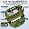 imageLightweight Crossbody Bag 5L Unisex Sling Pack Shoulder Bags AntiTheft USB ChargingArmy Green