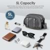 imageLightweight Crossbody Bag 5L Unisex Sling Pack Shoulder Bags AntiTheft USB ChargingGray