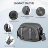imageLightweight Crossbody Bag 5L Unisex Sling Pack Shoulder Bags AntiTheft USB ChargingGray