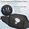 imageLarge Crossbody Waist Bag Tactical Fanny Pack for Men Hip Bum Bag with Water Bottle Holder Adjustable Belt Workout Traveling Casual Running Hiking CyclingBlack