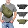imageLarge Crossbody Waist Bag Tactical Fanny Pack for Men Hip Bum Bag with Water Bottle Holder Adjustable Belt Workout Traveling Casual Running Hiking CyclingGreen