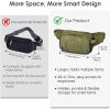 imageLarge Crossbody Waist Bag Tactical Fanny Pack for Men Hip Bum Bag with Water Bottle Holder Adjustable Belt Workout Traveling Casual Running Hiking CyclingGreen