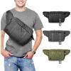 imageLarge Crossbody Waist Bag Tactical Fanny Pack for Men Hip Bum Bag with Water Bottle Holder Adjustable Belt Workout Traveling Casual Running Hiking CyclingGrey