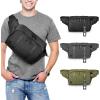 imageLarge Crossbody Waist Bag Tactical Fanny Pack for Men Hip Bum Bag with Water Bottle Holder Adjustable Belt Workout Traveling Casual Running Hiking CyclingBlack