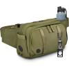 imageLarge Crossbody Waist Bag Tactical Fanny Pack for Men Hip Bum Bag with Water Bottle Holder Adjustable Belt Workout Traveling Casual Running Hiking CyclingGreen