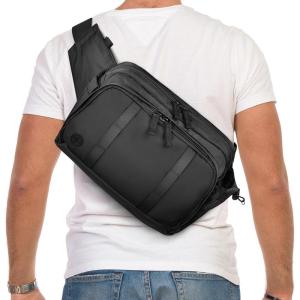 imageLarge Crossbody Waist Bag Tactical Fanny Pack for Men Hip Bum Bag with Water Bottle Holder Adjustable Belt Workout Traveling Casual Running Hiking CyclingBlack